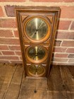 Springfield Weather Station Wood Wall Barometer Thermometer Hygrometer 70s Vtg