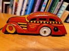 Nice Vintage 1930 s Marx Tin Litho Red Wind Up Tricky Taxi