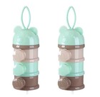 Baby Formula Dispenser Portable 3 Layer Milk Powder Container Snack Storage Box
