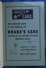1951 Drake Bakeries Brooklyn New York City Jewish Hebrew Calendar Kosher Book
