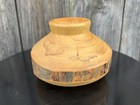 John Noyes 1997 Aspen Wood Rustic Oil Candle Holder Made In Montana Signed