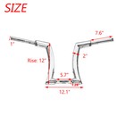 Dna Monster 12   Rise 2  Ape Hanger Handlebar For Harley Dyna Glide Fxs Touring