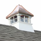 Accentua Rainier Vinyl Cupola With Copper Roof  20 In  Square  32 In  High