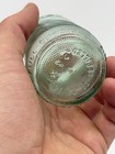 Vintage Dr  Pepper Green Glass Grenade Bottle Embossed Diamond Pattern 6oz Rare