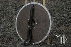 Medieval Vikings Shield  24  Wood   Steel Armor Battle Ready Warrior Round Decor