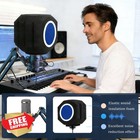 Mic Isolation Shield Sound Absorbing Foam Black Blue Recording