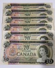 Lot Of 12 Canada  20 Bank Note 1969