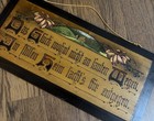 Antique Wood Pyrography Flemish Oil Painted German Plaque Folk Art Hanging Sign