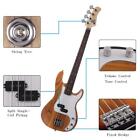 Glarry Electric Bass Guitar Beginner Band 4 Strings Burning Fire With Bag
