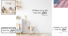 Children Wall Art Decal Psalm 1273 Bible Quote Kids Room Playroom Decor