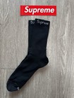 Supreme Hanes Black Crew Socks One  1  Pair -size 6-12 - New