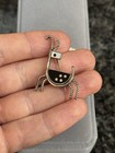 Vintage Mahkee Zuni Native American Sterling Silver Inlay Deer Elk Brooch Pin