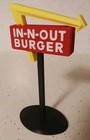 In   Out Miniature Logo Fan Art Billboard Sign Layout Accessory Diorama 2-sided 