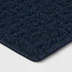 2 x7  Washable Solid Machine Tufted Runner Rug Blue - Threshold
