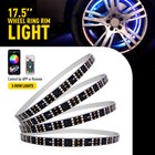 17 5  Rgb Chasing   Flow Three Row Led Ring Wheel Rim Lights For Truck Car Set