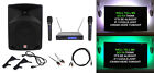Rockville 10  Powered Karaoke Machine system W led s  2  Wireless Microphones