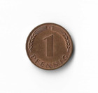 1973 Germany - 1 Pfennig - 171 - Copper Clan Iron - 2g