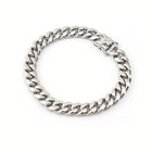 Men s Solid Stainless Steel Miami Cuban Link Bracelet Chain Necklace 4mm-8mm