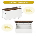 Babyjoy Large Wooden Kids Toy Box Flip-top Storage Chest Bench  W  Pneumatic Rod