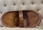 Antique Large Chinese Rice Harvesting Gathering Willow Woven Basket Look