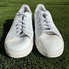 Adidas Advantage 2 0 Sneaker In White With A Green Heel Tab