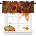 Thanksgiving Autumn Window Valances 18 w X 54 l - Maple Leaves - Pack Of 1