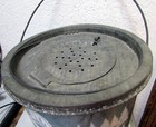 Vintage Frabill Blue Waters Non Floating Galvanized Metal Minnow Bait Bucket