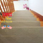 13pcs Foldable Stair Treads Indoor Non-slip skid Mat Pad Carpet Rug Beige New