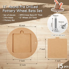 15 Pcs Bat For Pottery Wheel Adapter With Removable Inserts Pottery Bats For Thr