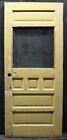 32x78  Antique Vintage Old Reclaimed Solid Wood Wooden Entry Door 6 Panels Glass