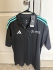 Adidas Mercedes-amg Petronas F1 Team Men s M Black Short Sleeve Polo Shirt