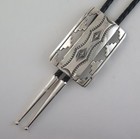 Sterling Silver Open Design Stamped Southwestern Quality Bolo Tie