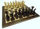 Greek Roman Mythology Gods Chess Set With 14  Ebony Black   Maple Wood Board