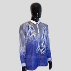 Monochromatic Hand Painted Barong Tagalog Jusi Organza Filipino Formal Barong