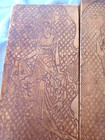 Antique Pyrography Burnt Wooden Handkerchief Box Art Nouveaux Era