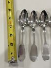 6 Antique G Gordon Coin Silver Spoon Spoons Monogram 5 5    Monogrammed 1800   s