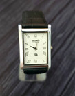  vintage Tank Rectangular Gorgeous White Dial Leather Band Men Dress Watch