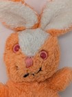 Vintage Russ Berrie Bunny Rabbit Plush 1970s 1977 Turnip Orange Pink Eyes 70s