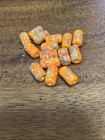 Vintage Lot  Of  Art Glass Lampwork Orange Japanese 1950s Beads Lot Of 15