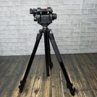 Manfrotto 503hdv Fluid Head W single Pan Handle   055xb Pro Tripod   read  