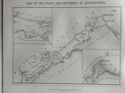 1850 Alexandra Egypt Original Antique Map By G h  Swanston
