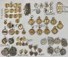 Vintage Waxing Poetic Sterling Silver Charms Initial Seal Insignia Letters