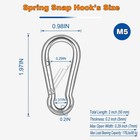 60pcs M5 Heavy Duty Carabiner Clip  2inch Snap Hook Quick Link Small Carabine   