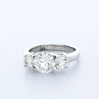 3-stone Engagement Ring 14k Gold Classic 3 14 Ct Round Lab-grown Diamond H Vs1
