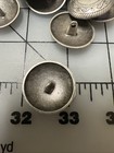 Lot - 11  pewter   Historical Large  1 1 8  Metal Etched Shank Coat Buttons