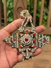 Vintage Indian Kundan Glass Stone Decorative Pendant Ethnic Ornament