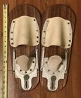 Vintage 17 1 2 In Wood Water Skis Stubby Adjustable Unique Short Trick Boat