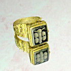 Rare 2nd Century Ad Roman Bronze Legion Ring With Unique Engraved Bezel