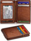 Magnetic Closure Slim Wallet-genuine Leather Front Pocket Wallet For Men rfid Bl