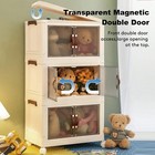 3-tier Stackable Storage Bins With Lids   Wheels Foldable Closet Organizer Box